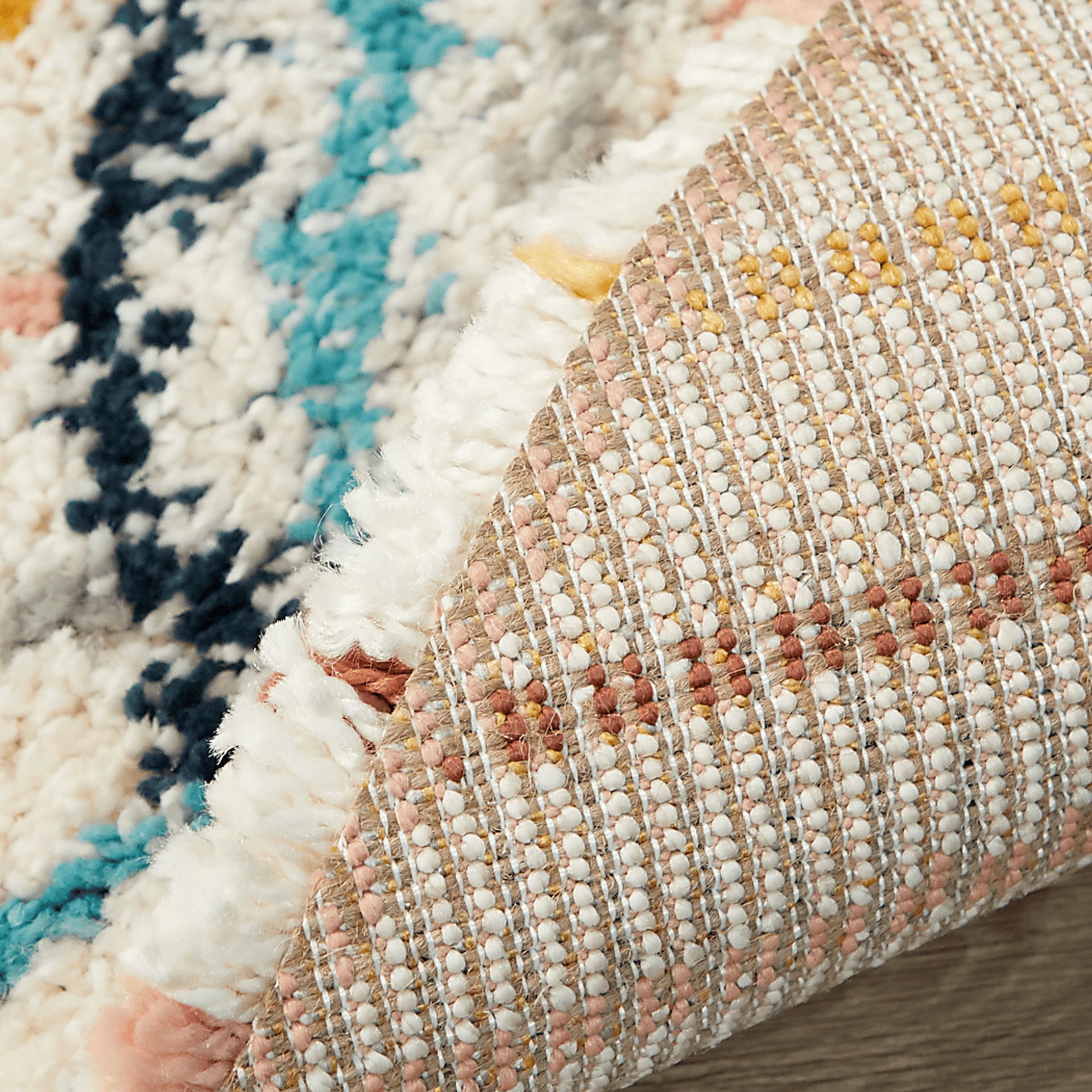 Kids Baby Rainbows White 3'11" x 5'7" Rug - Image 3