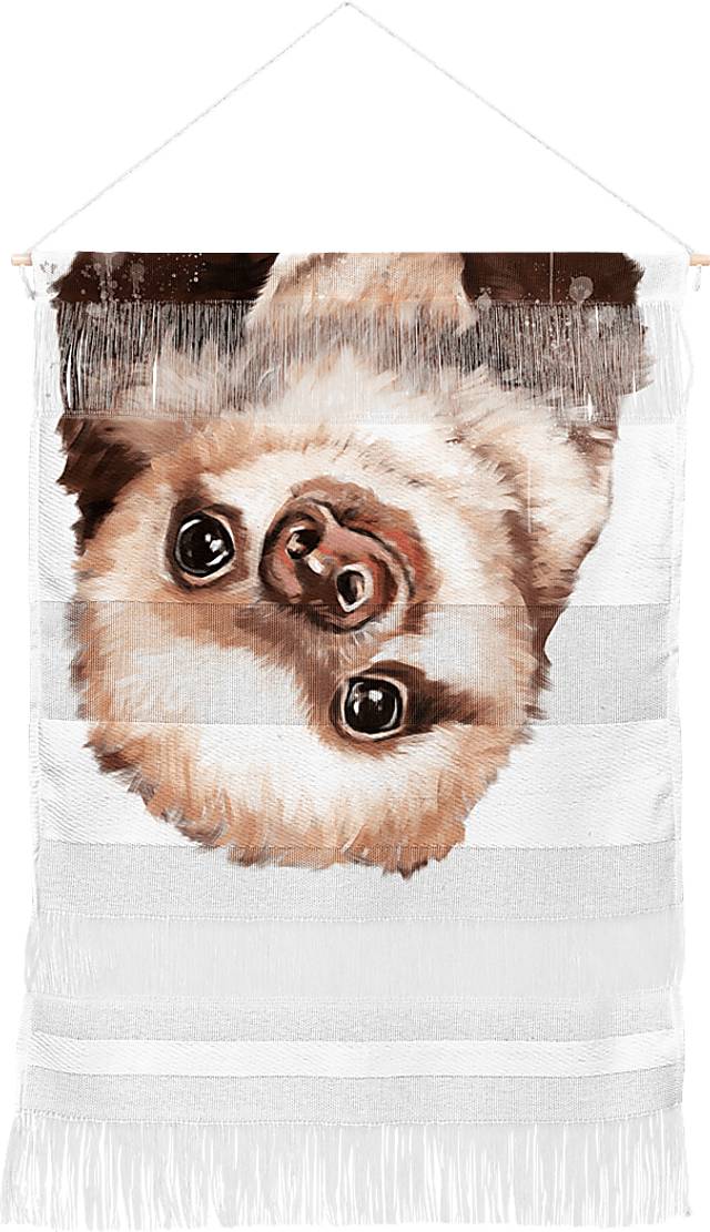 Kids Baby Sloth Gray Wall Decor - Thumbnail - Image 1