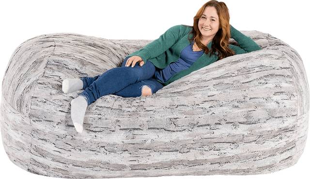 Kids Balcuotha White Bean Bag Lounger - Thumbnail - Image 3