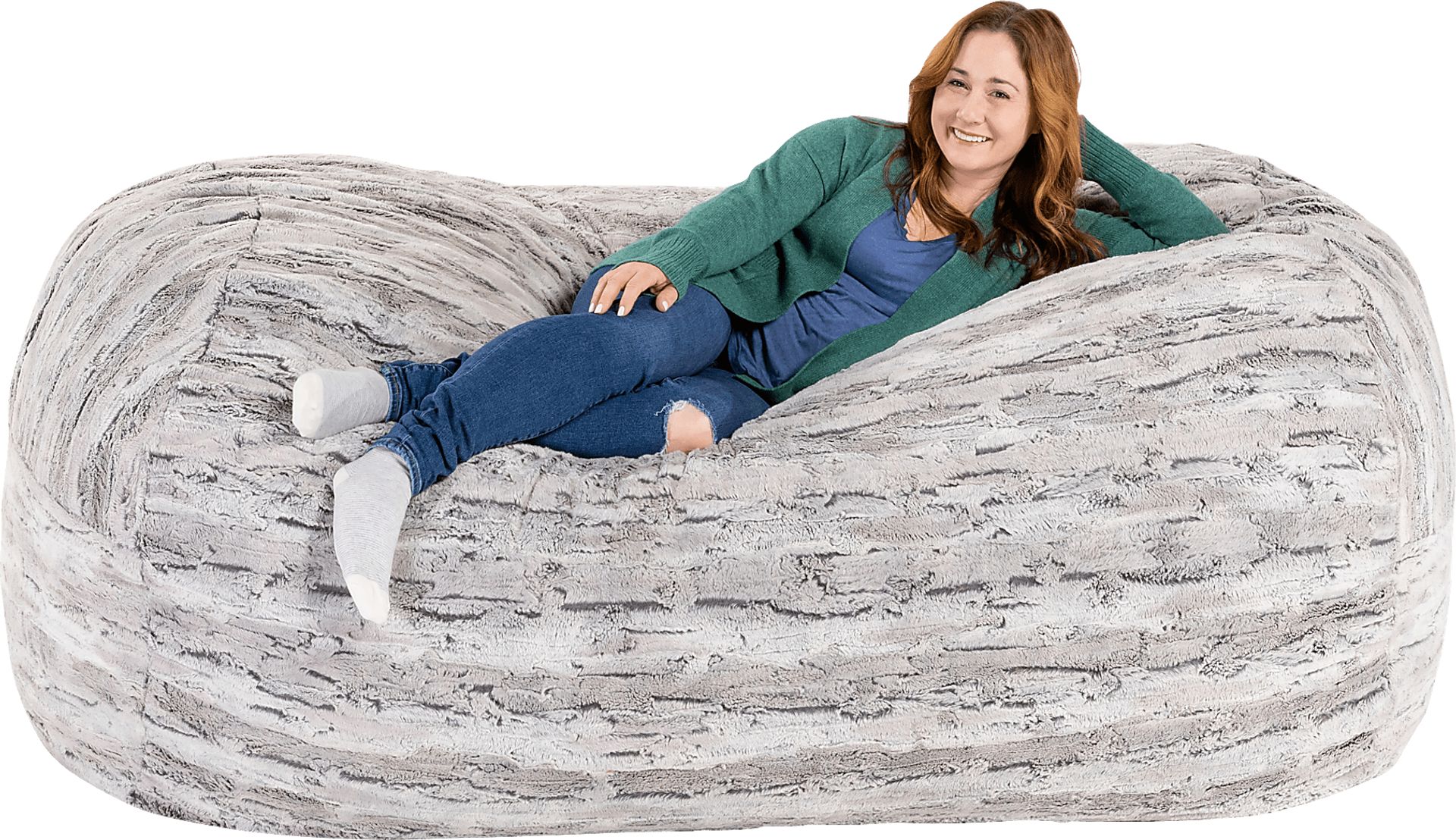 Kids Balcuotha White Bean Bag Lounger - Image 3