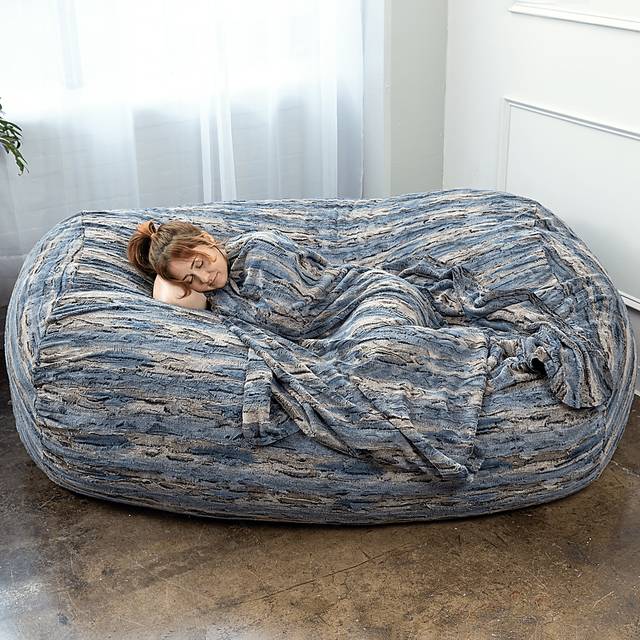 Kids Balcuotha Blue Bean Bag Lounger - Thumbnail - Image 2