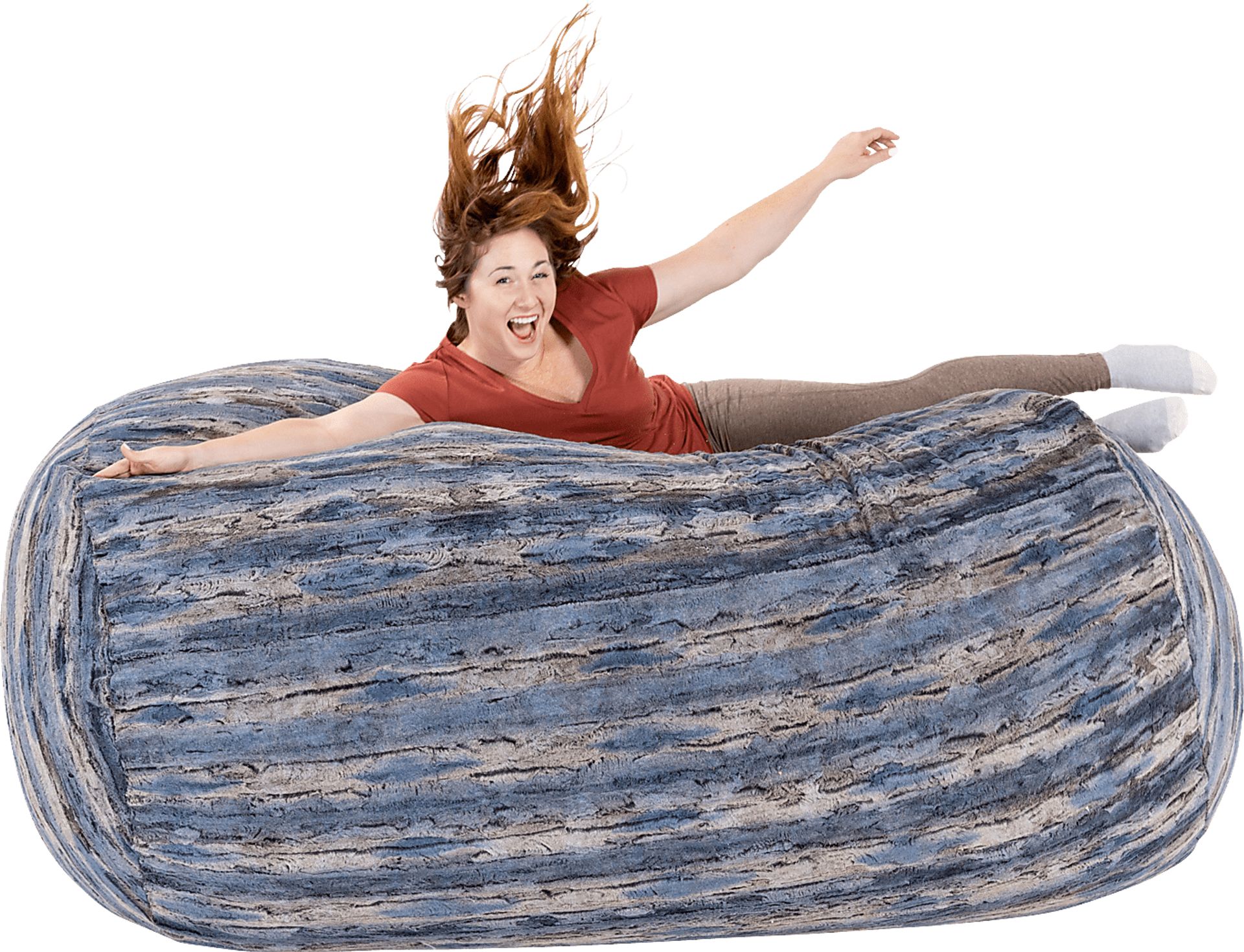 Kids Balcuotha Blue Bean Bag Lounger - Image 3