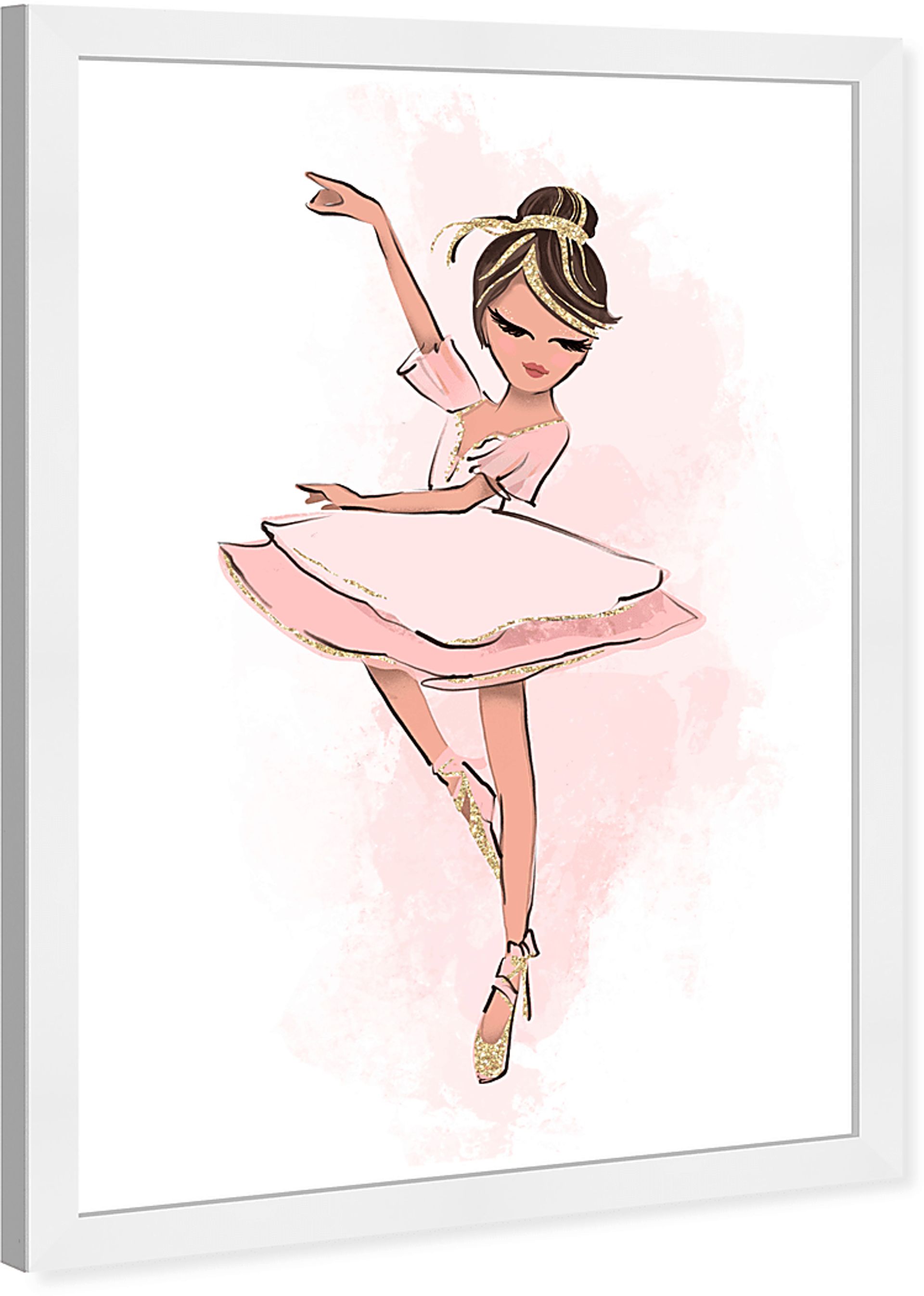 Kids Ballerina Girlie Pink Wall Art - Image 2