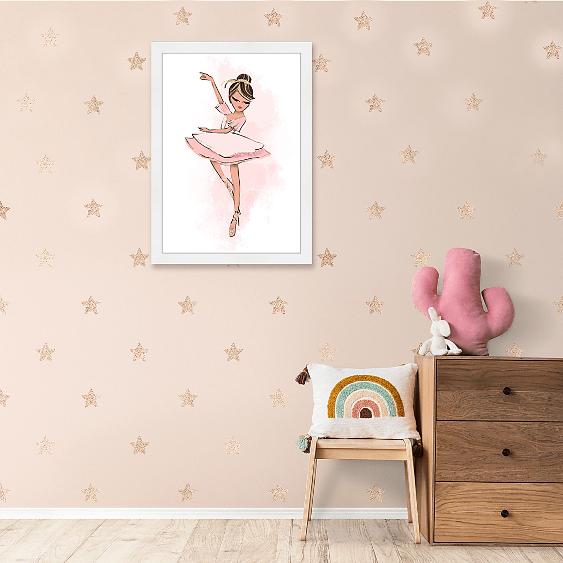 Kids Ballerina Girlie Pink Wall Art - Image 3