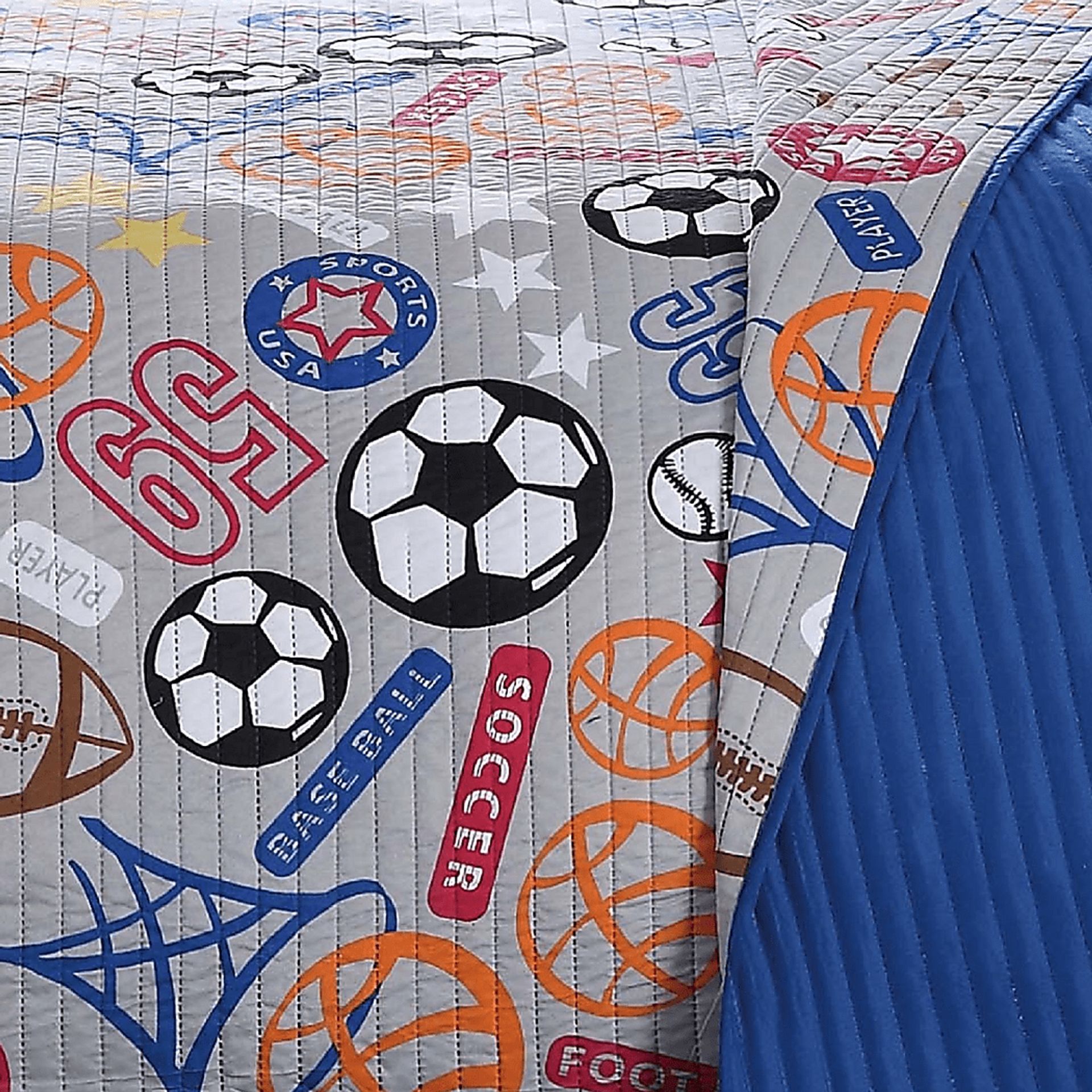 Kids Ballsports Blue Mini Twin Comforter Set - Image 3