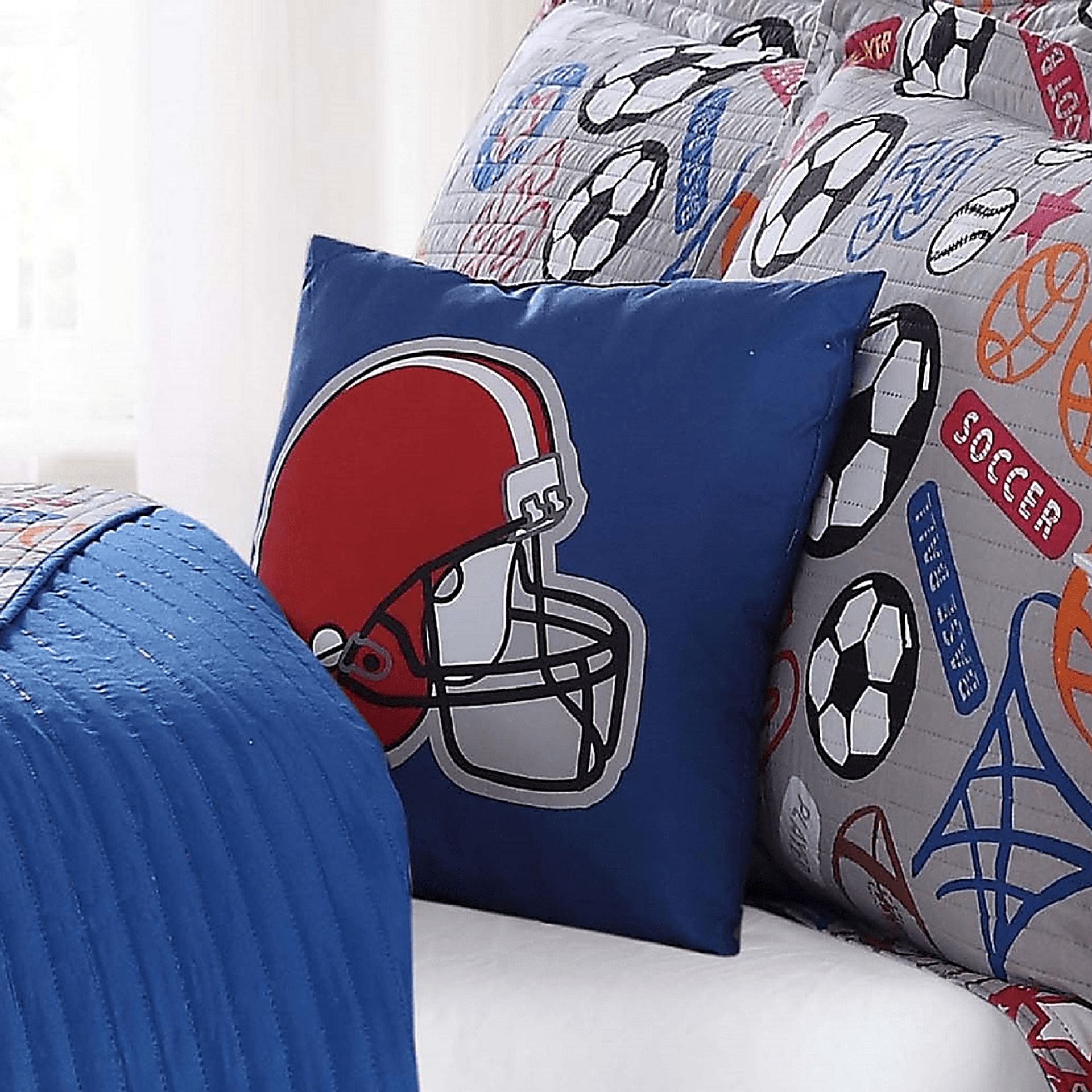 Kids Ballsports Blue Mini Twin Comforter Set - Image 4