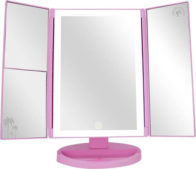 Kids Barbie Pink Tri-Fold Vanity Mirror - Thumbnail - Image 2