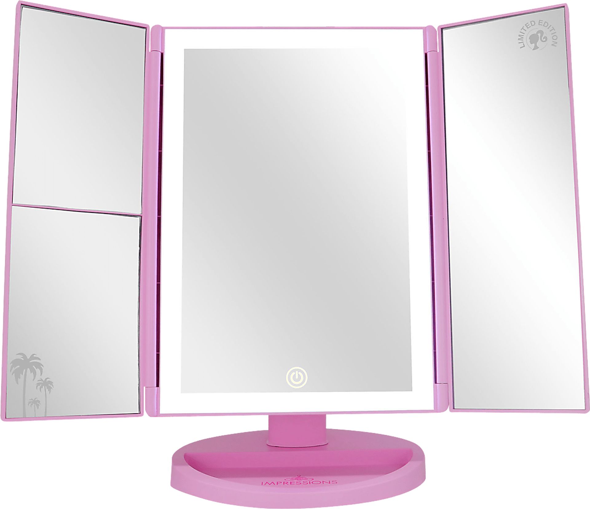 Kids Barbie Pink Tri-Fold Vanity Mirror - Image 2