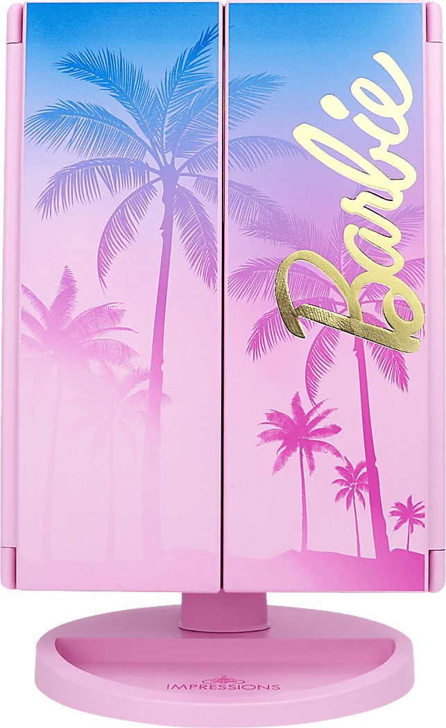 Kids Barbie Pink Tri-Fold Vanity Mirror