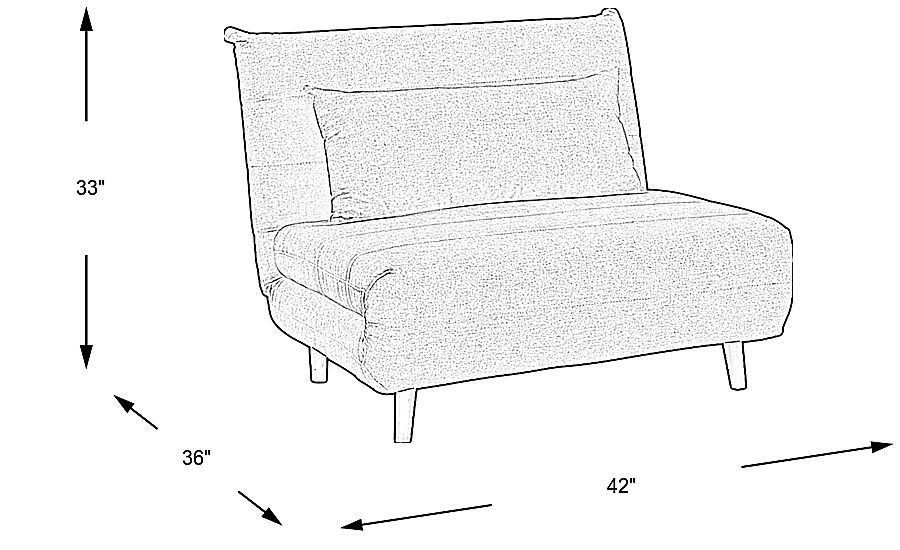 Kids Baris Blue Sleeper Chair Rooms To Go