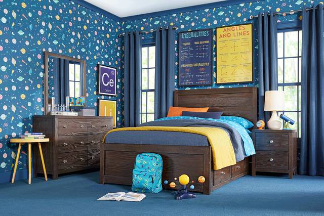Kids Barringer Place Brown Cherry 3 Pc Twin Panel Bed - Thumbnail - Image 2