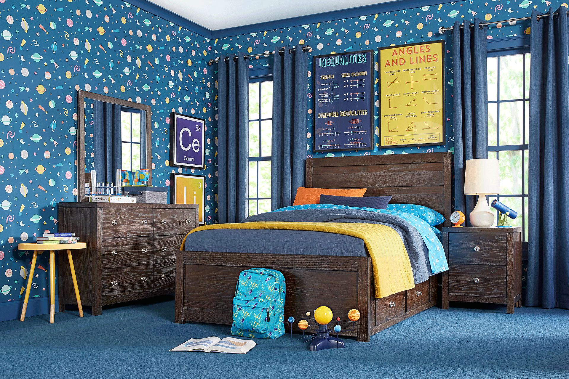 Kids Barringer Place Brown Cherry 3 Pc Twin Panel Bed - Image 2