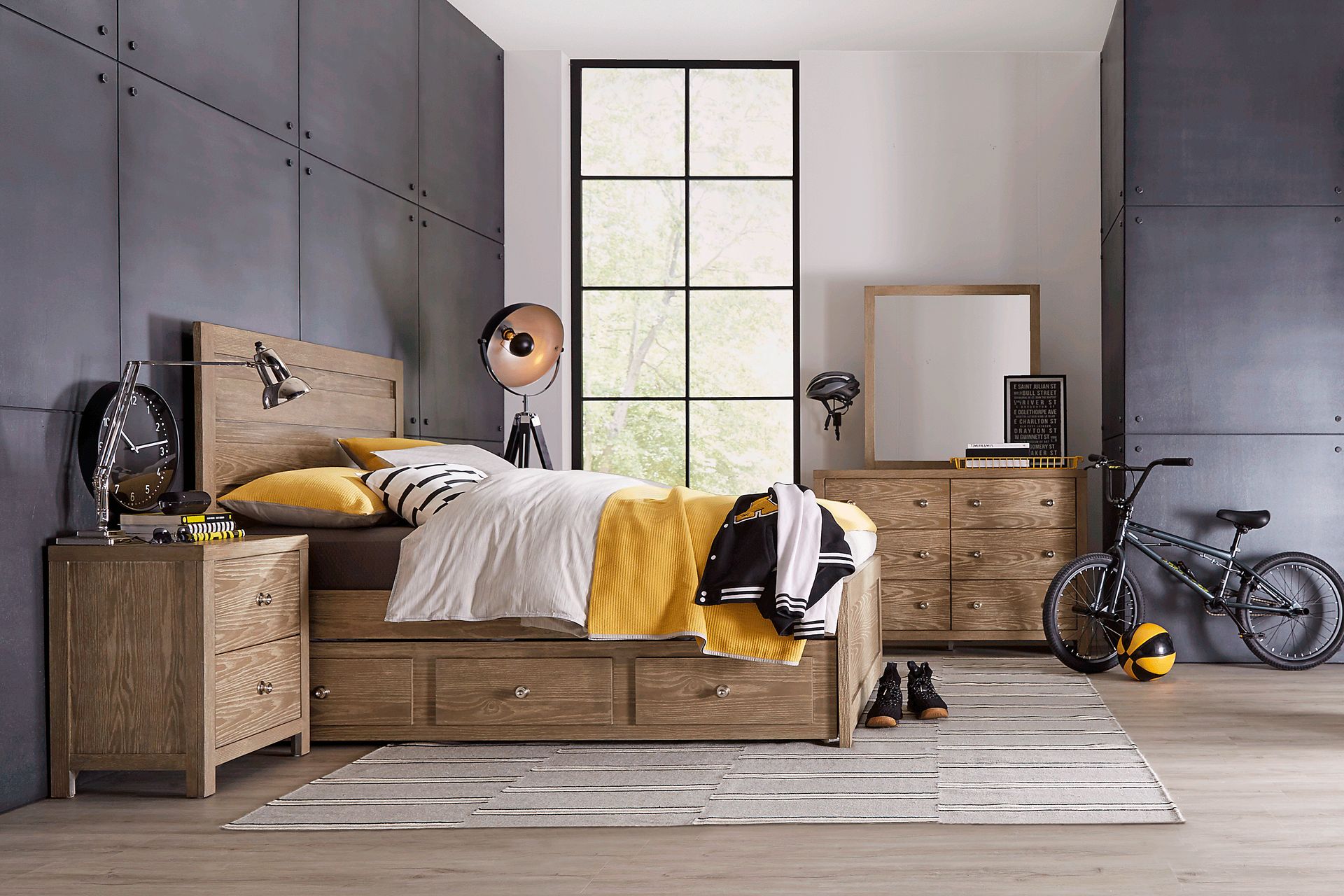 Kids Barringer Place Gray 5 Pc Full Panel Bedroom - Image 1