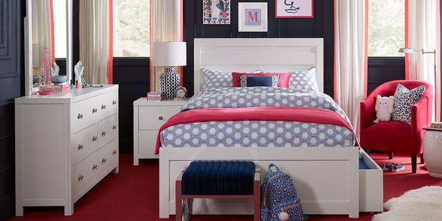 Kids Barringer Place White 3 Pc Twin Panel Bed - Thumbnail - Image 2