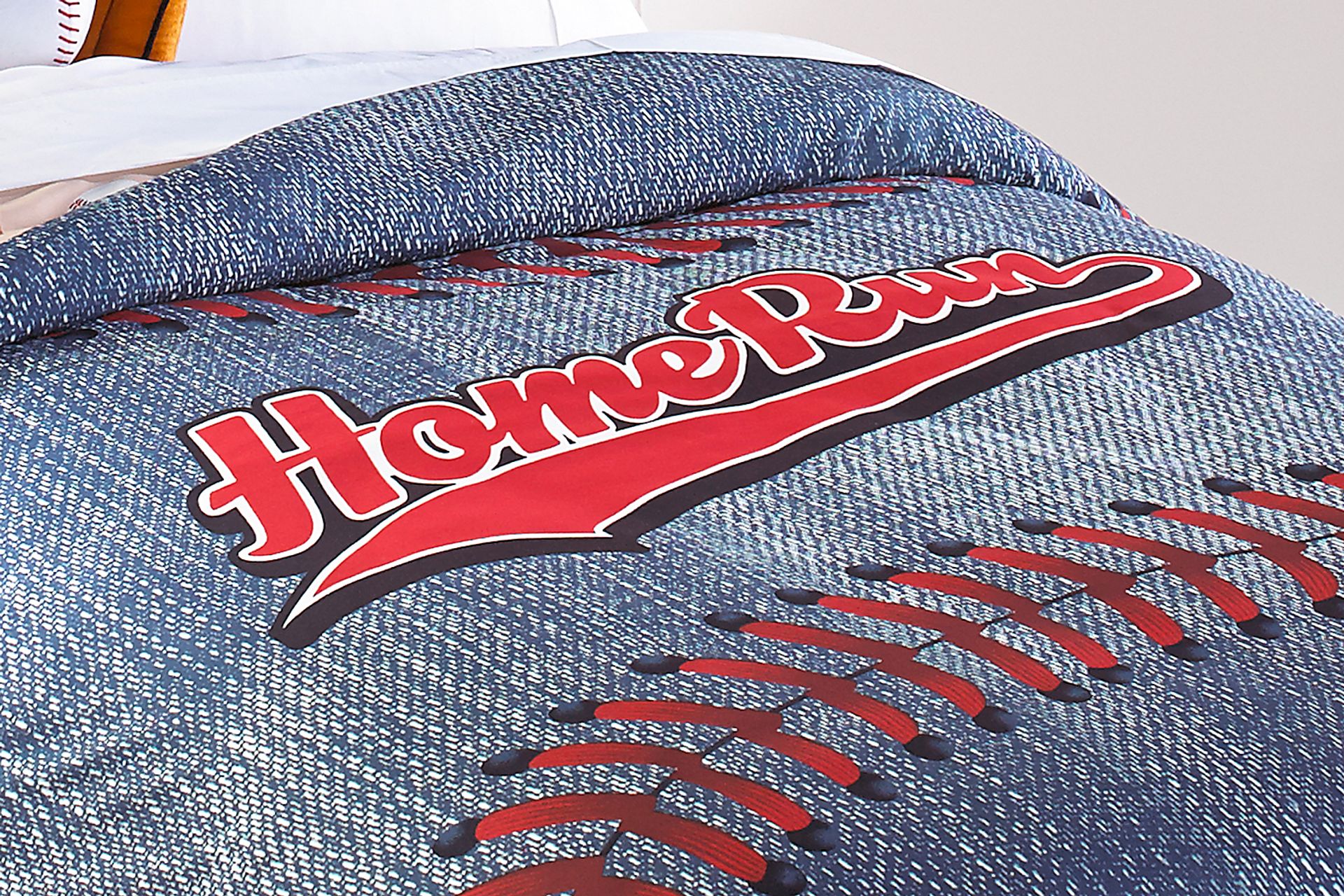 Kids Baseball Dreams Blue Full Comforter Set - Image 4
