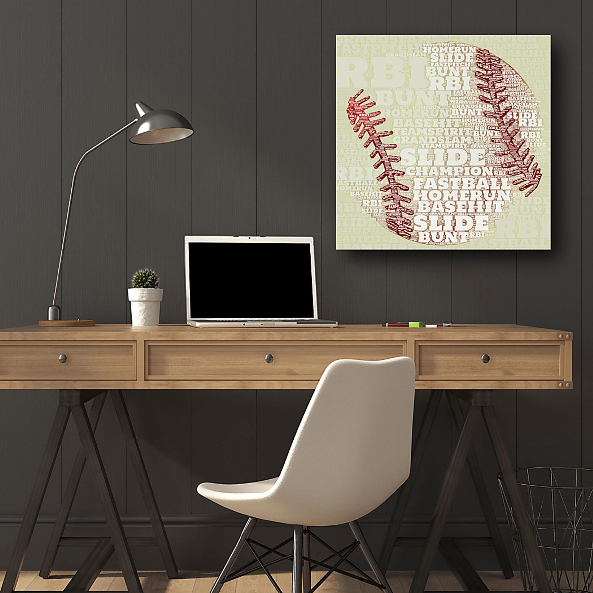 Kids Baseball Jargon Cream Artwork - Image 2