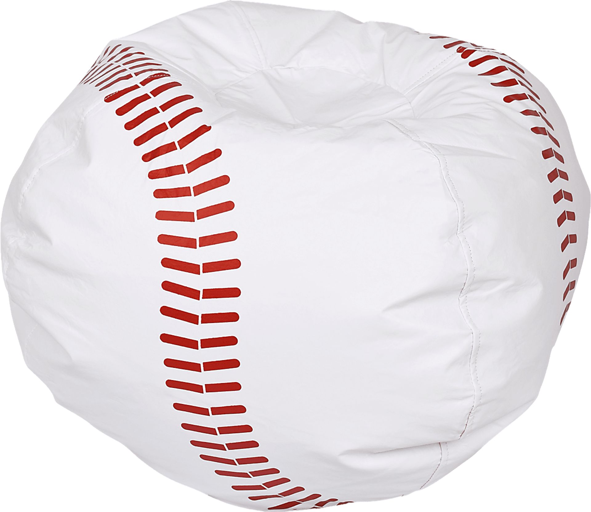 Kids Baseball Seat White Bean Bag - Image 1