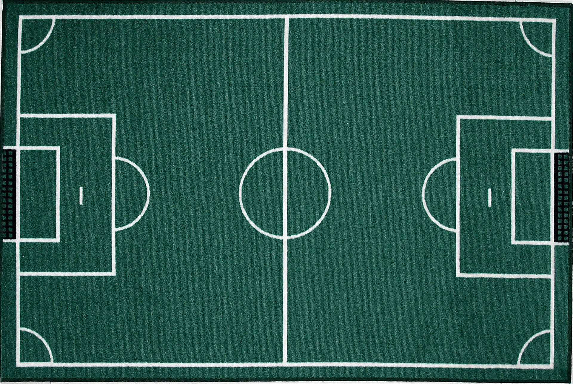 Kids Basic Training Green Soccer Field 3'2 x 4'8 Rug - Image 1