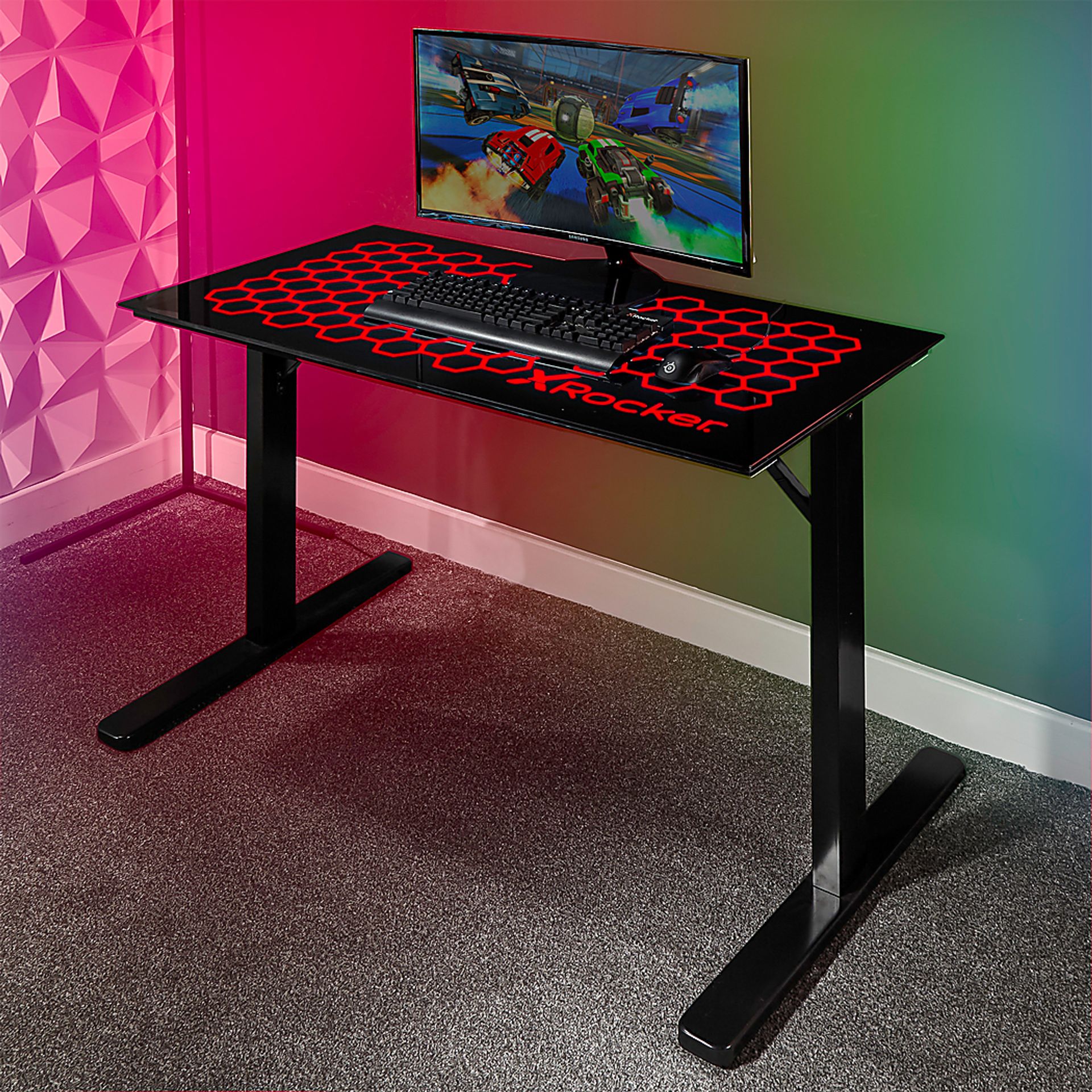 Kids Basica Black Gaming Desk - Image 3
