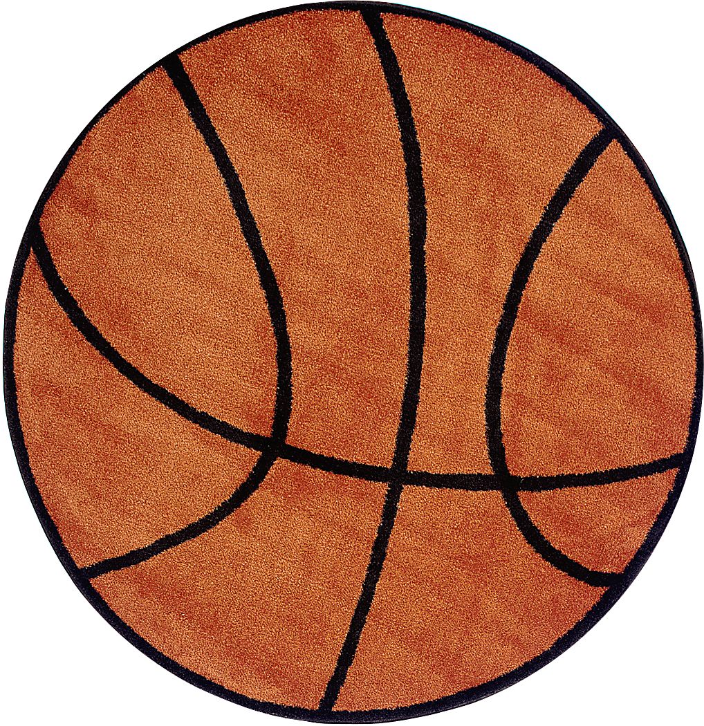 Kids Basketball 39 in. Round Rug Rooms To Go