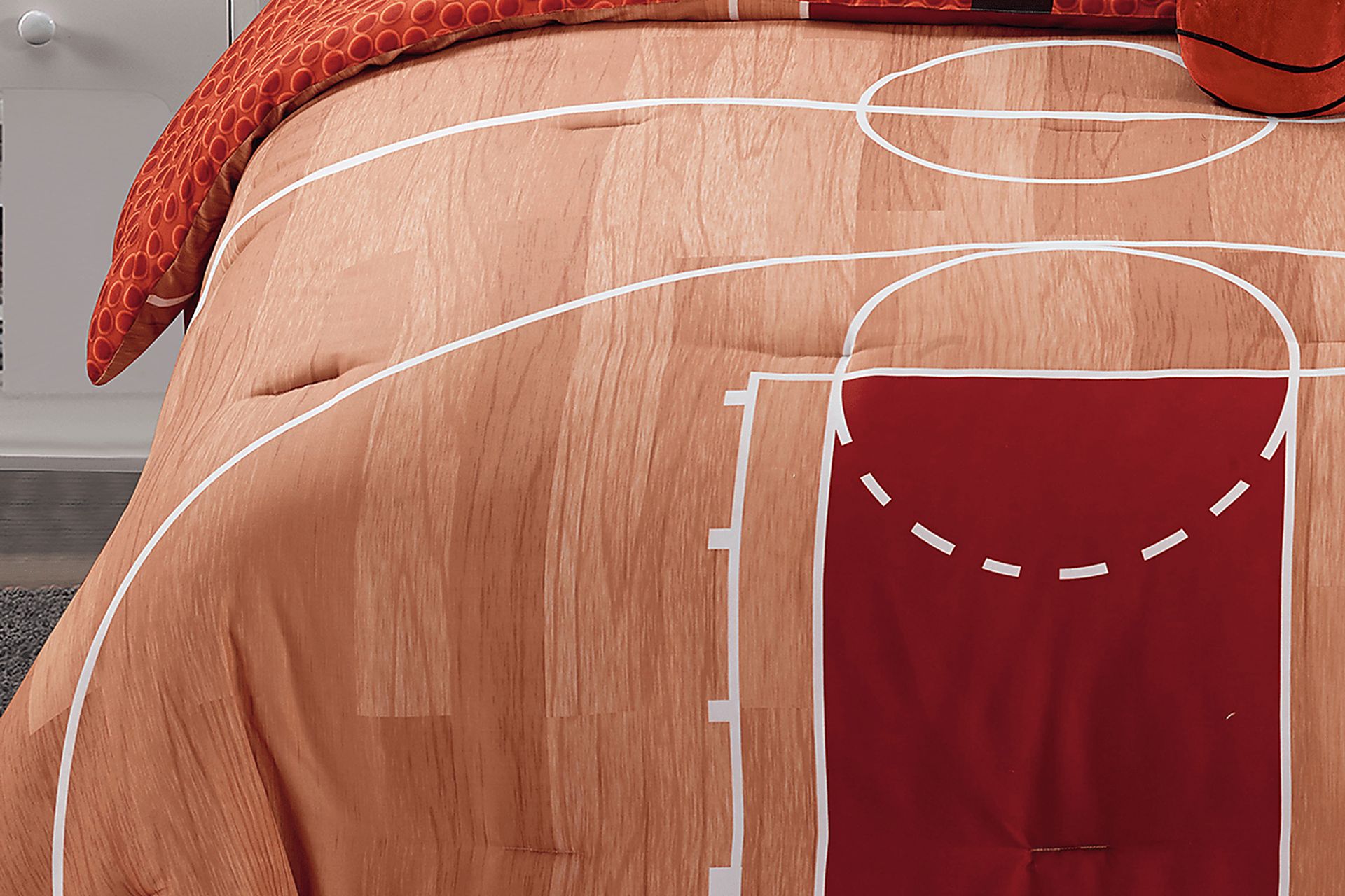 Kids Basketball Dream Orange Twin Comforter Set - Image 6