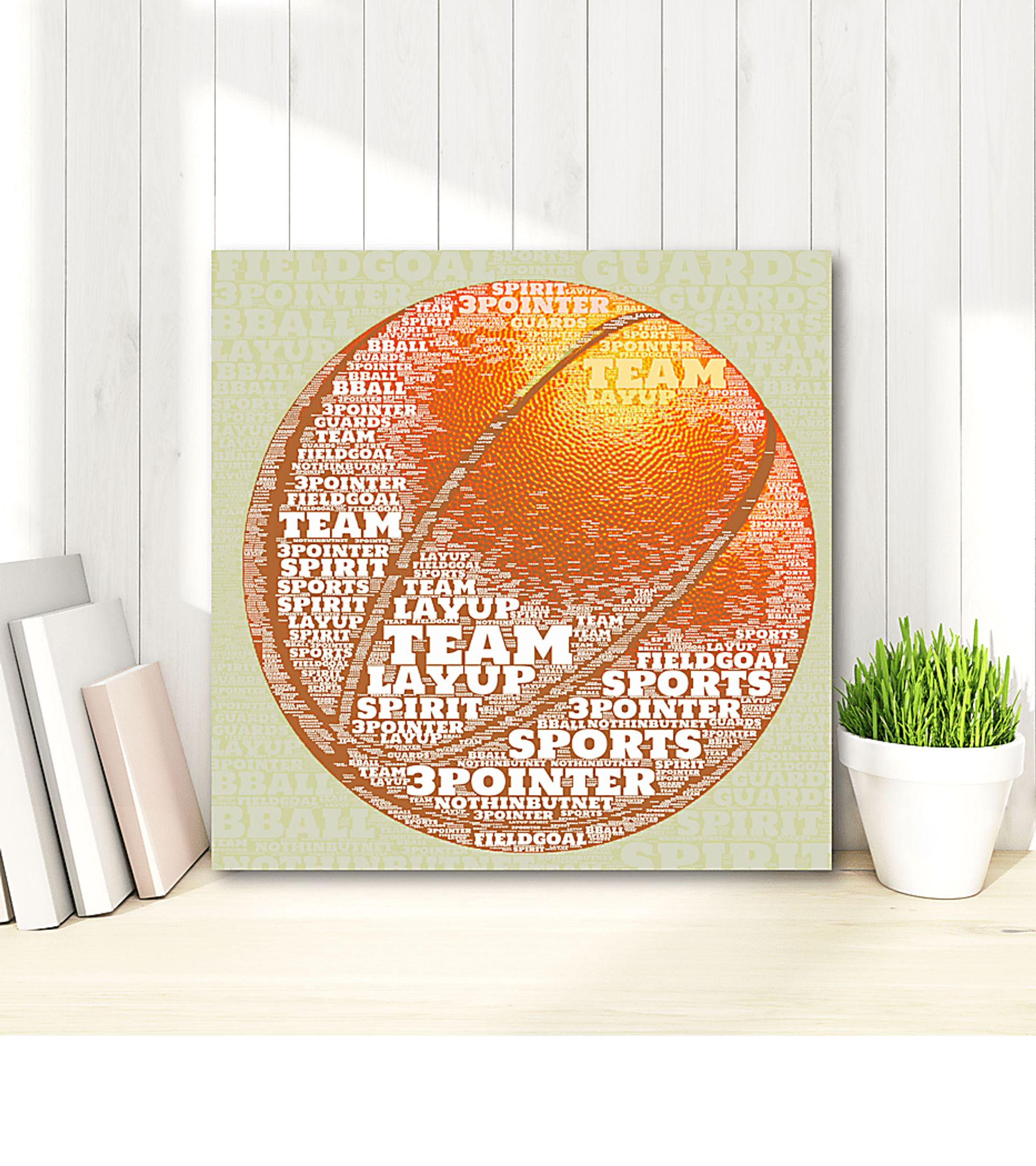 Kids Basketball Jargon Cream Artwork - Image 2