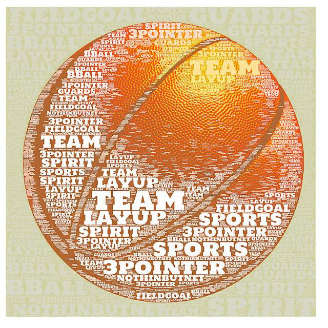 Kids Basketball Jargon Cream Artwork - Thumbnail - Image 1