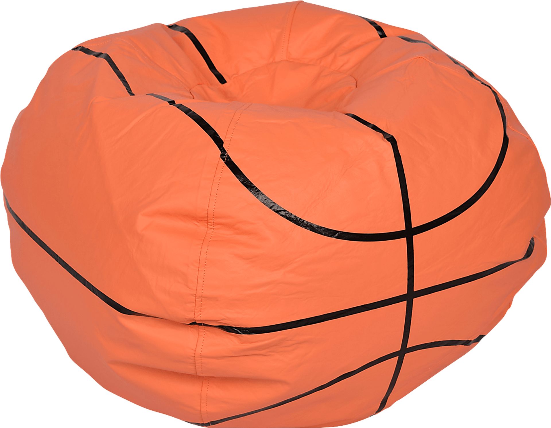 Kids Basketball Seat Orange Bean Bag - Image 1