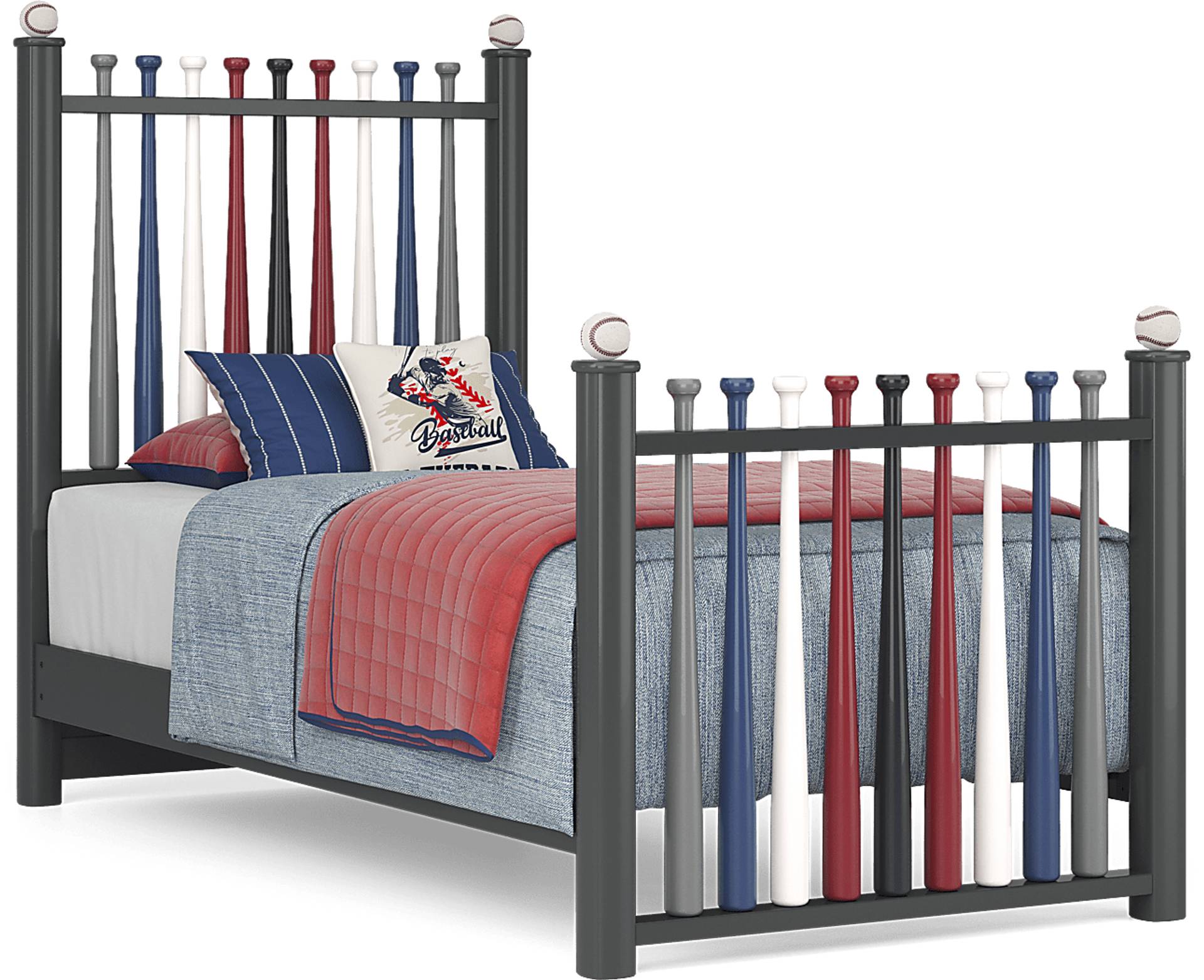 painted twin bed