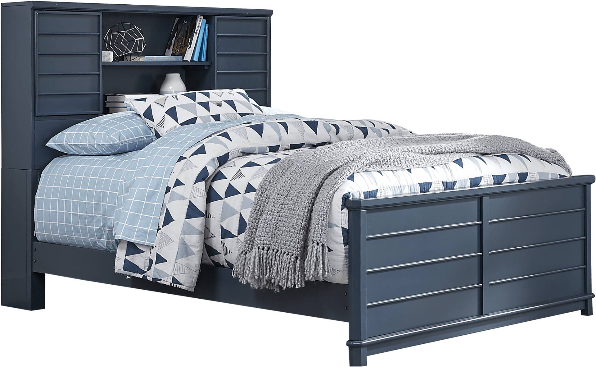 3 pc full bookcase bed