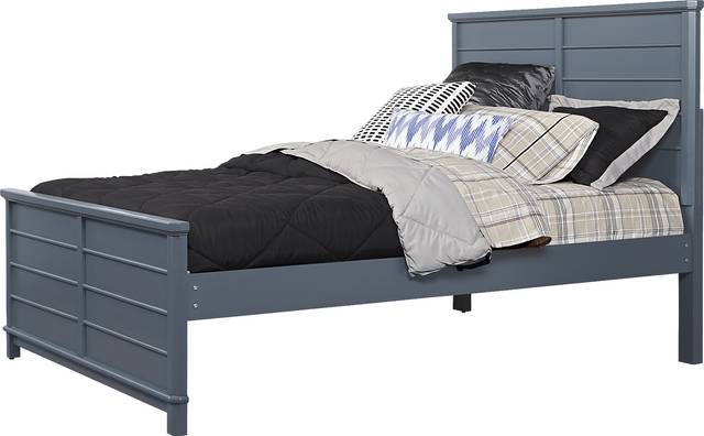 Kids Bay Street Blue 3 Pc Full Panel Bed - Thumbnail - Image 1