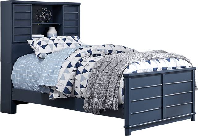 Kids Bay Street Blue 5 Pc Twin Bookcase Bedroom - Thumbnail - Image 2