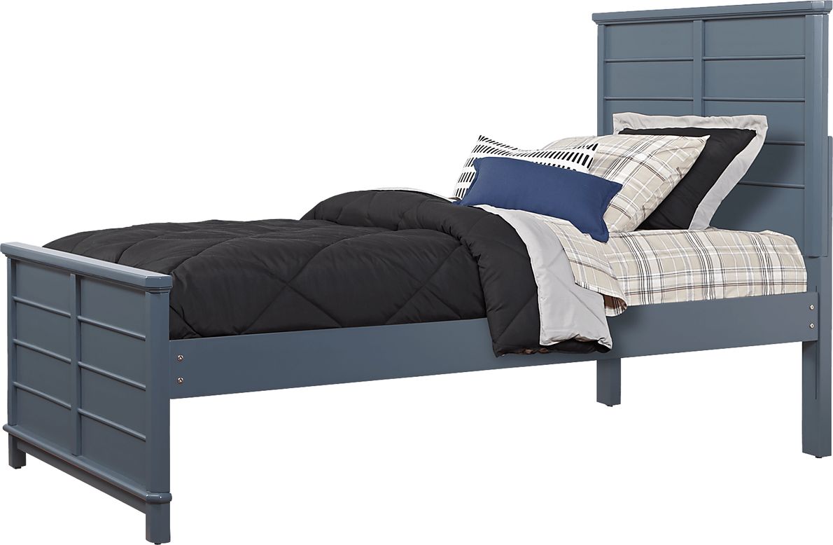 Navy blue twin outlet bed