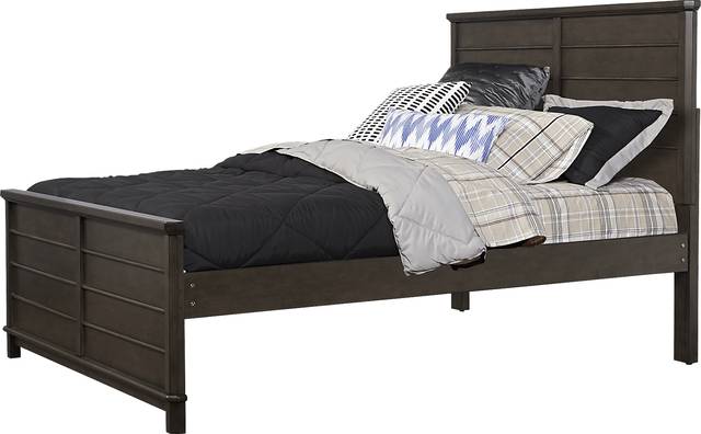 Kids Bay Street Charcoal 3 Pc Full Panel Bed - Thumbnail - Image 1