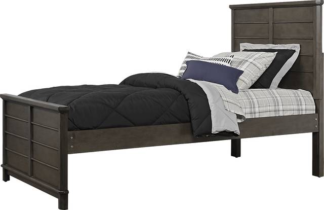 Kids Bay Street Charcoal 3 Pc Twin Panel Bed - Thumbnail - Image 1