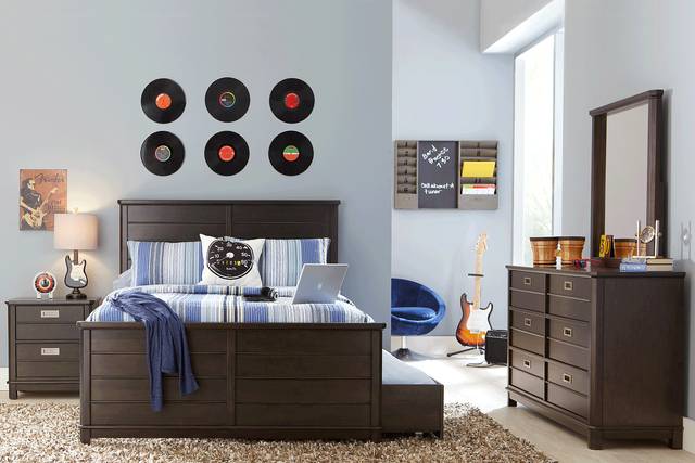 Kids Bay Street Charcoal 5 Pc Full Panel Bedroom - Thumbnail - Image 1