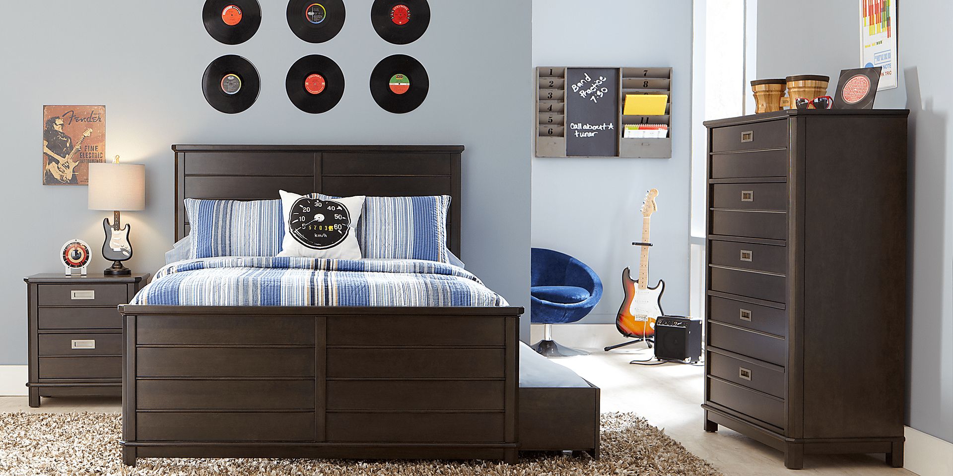 Kids Bay Street Charcoal 5 Pc Twin Panel Bedroom - Image 2