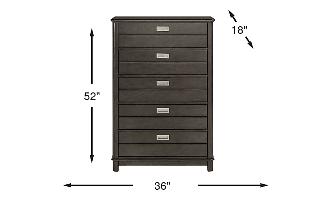 Kids Bay Street Charcoal Chest