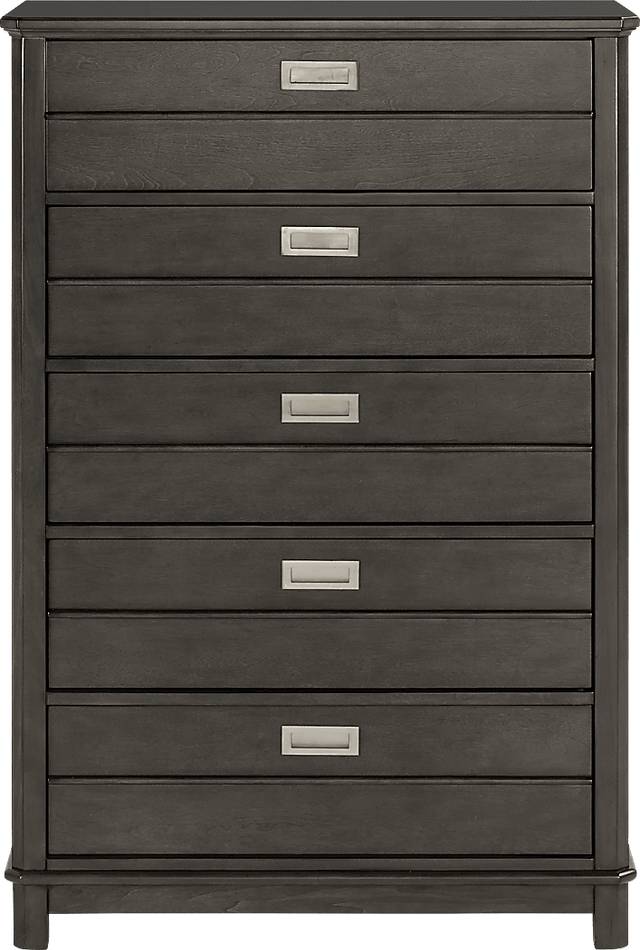 Kids Bay Street Charcoal 5 Pc Full Bookcase Bedroom - Thumbnail - Image 3