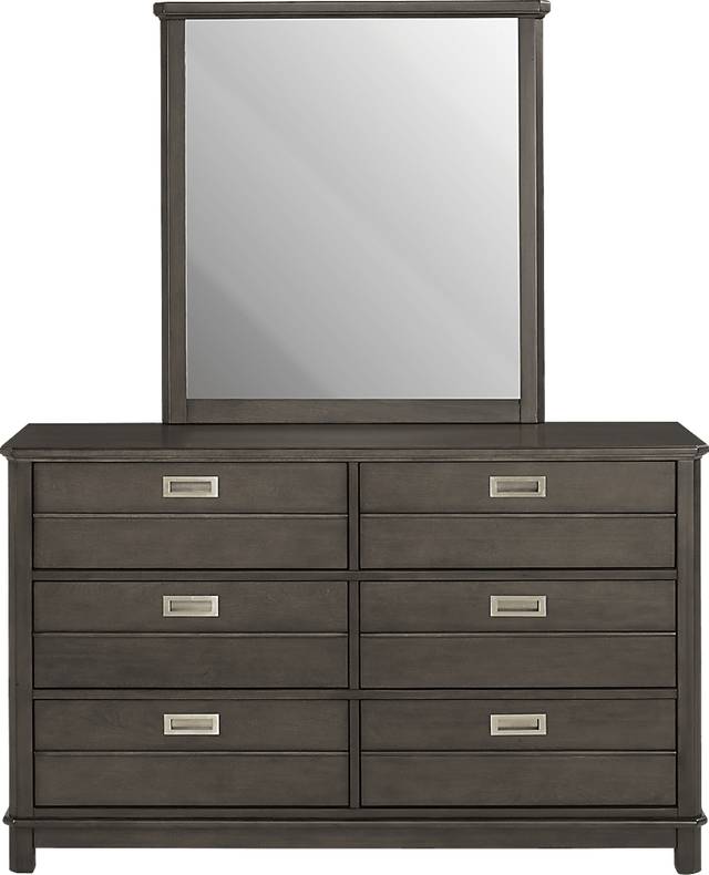 Kids Bay Street Charcoal Dresser & Mirror Set - Thumbnail - Image 1