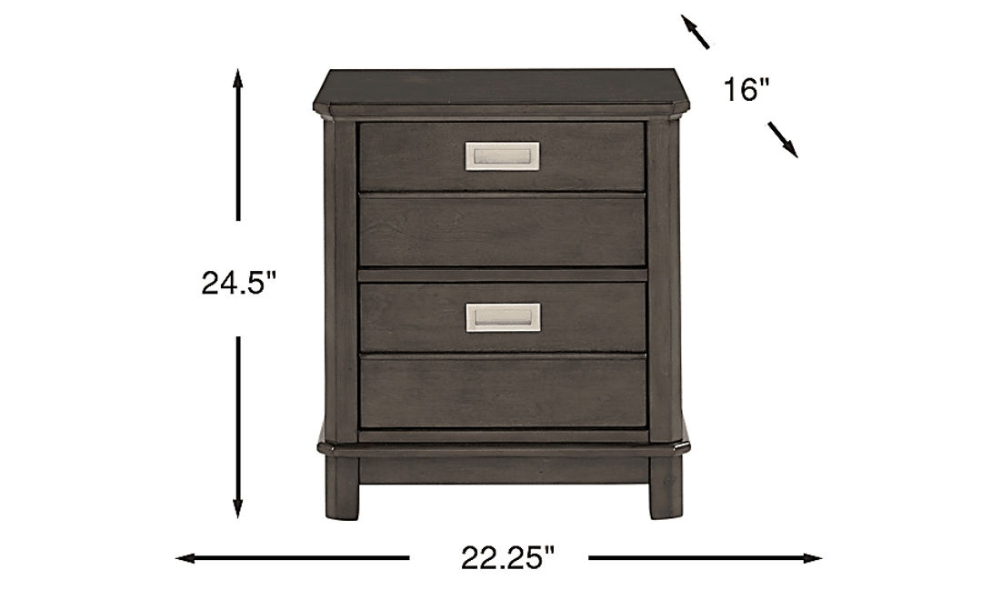Kids Bay Street Charcoal Nightstand