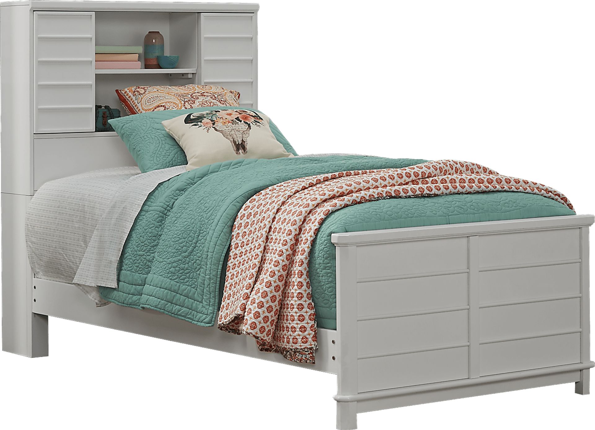 Kids Bay Street White 5 Pc Twin Bookcase Bedroom - Image 2