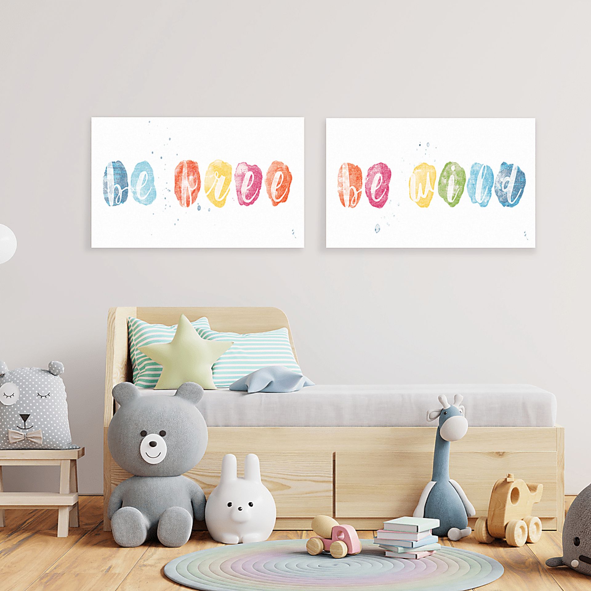 Kids Be Free White Wall Art - Image 2