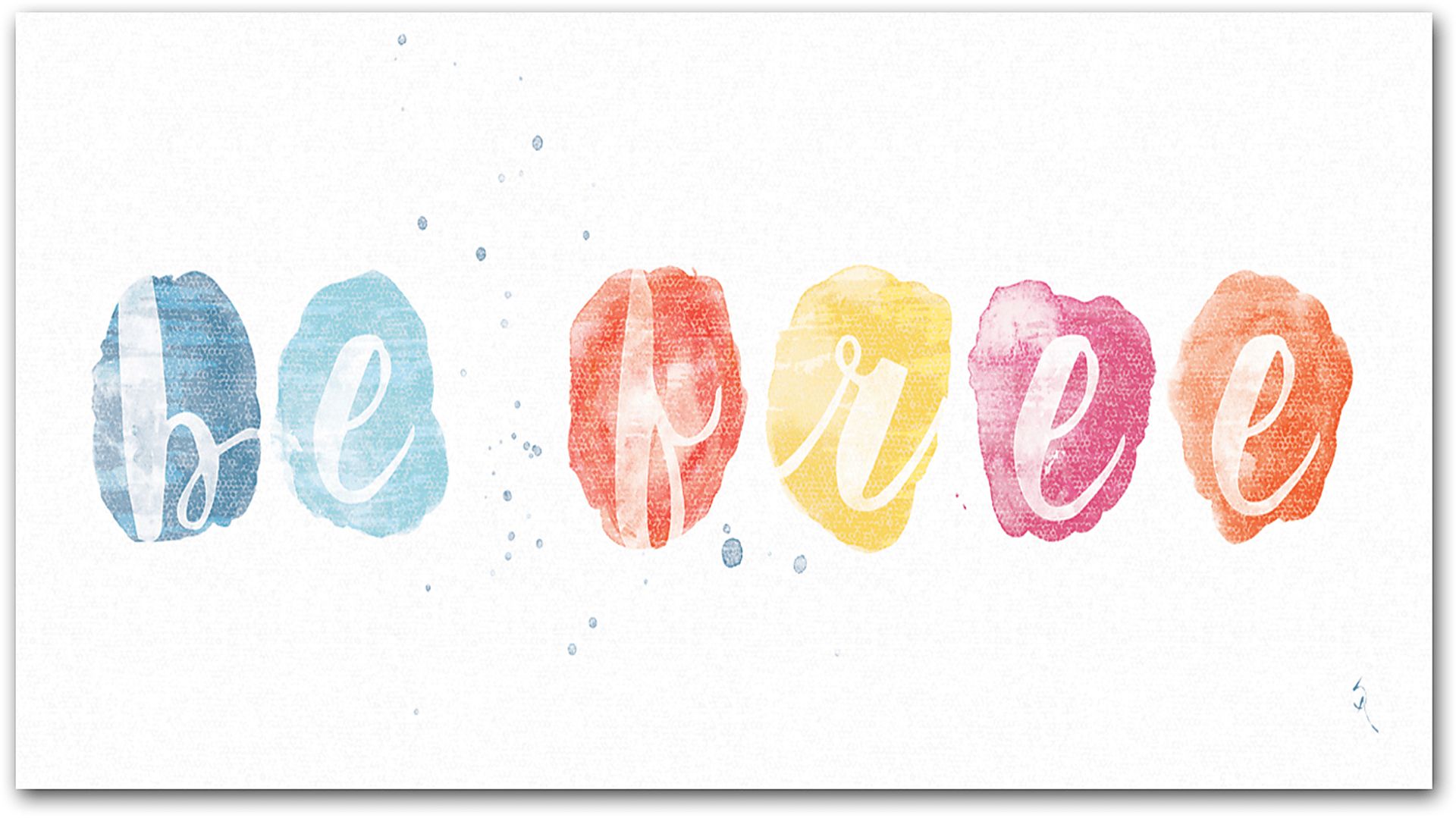 Kids Be Free White Wall Art - Image 1