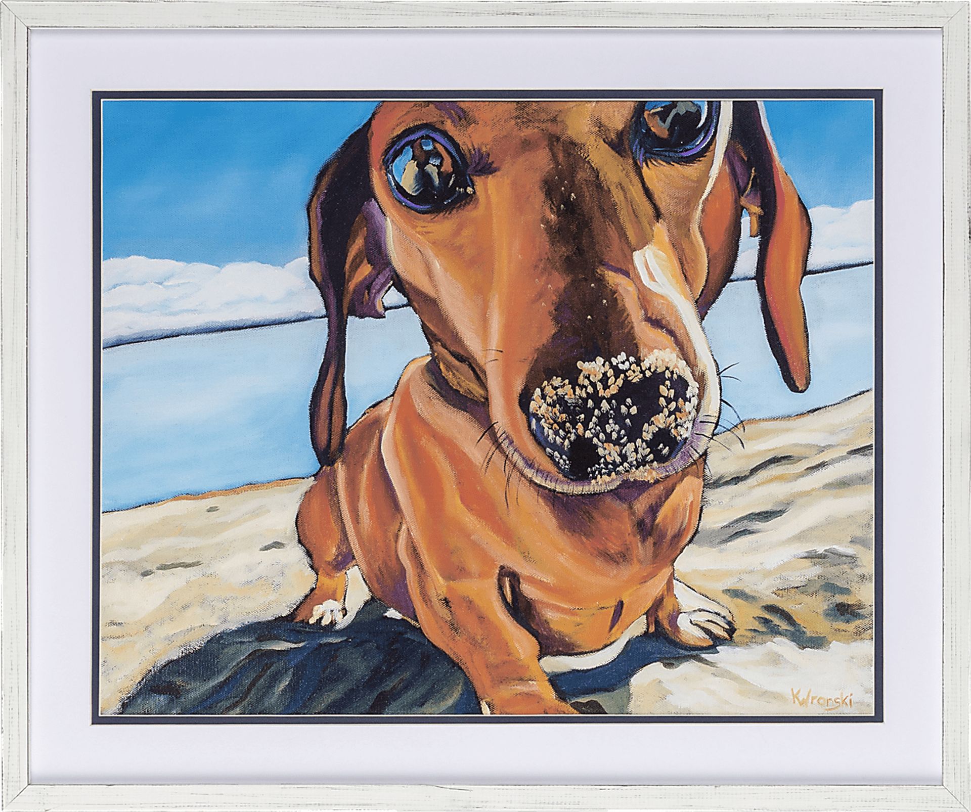 Kids Beach Dog Artwork - Image 1