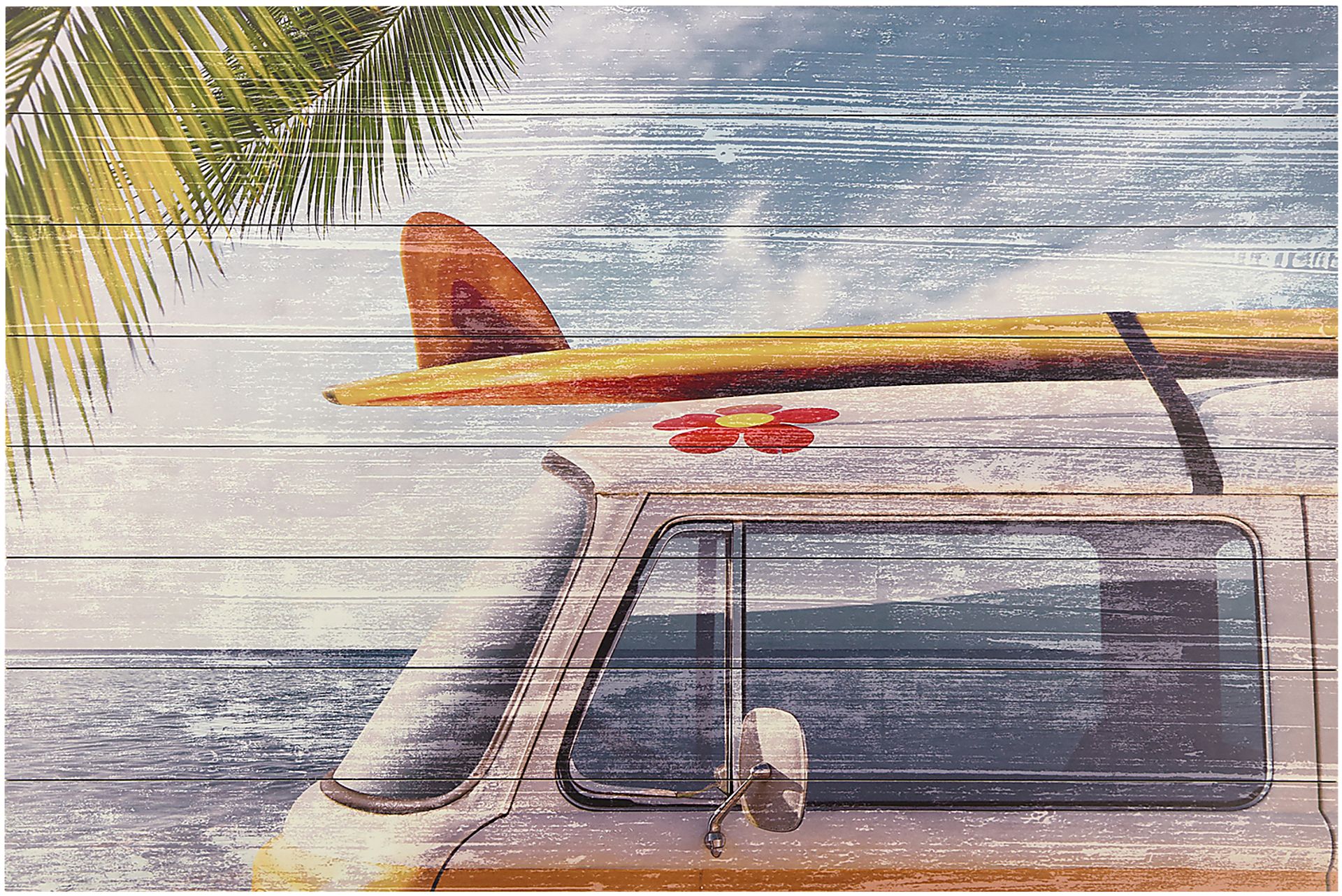 Kids Beach Getaway Blue Wall Art - Image 1