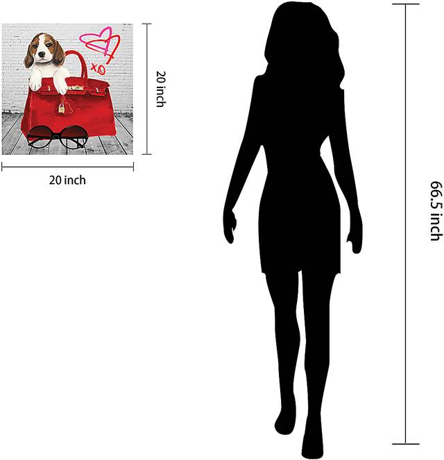 Kids Beagle In The Bag White Glass Wall Art - Thumbnail - Image 8