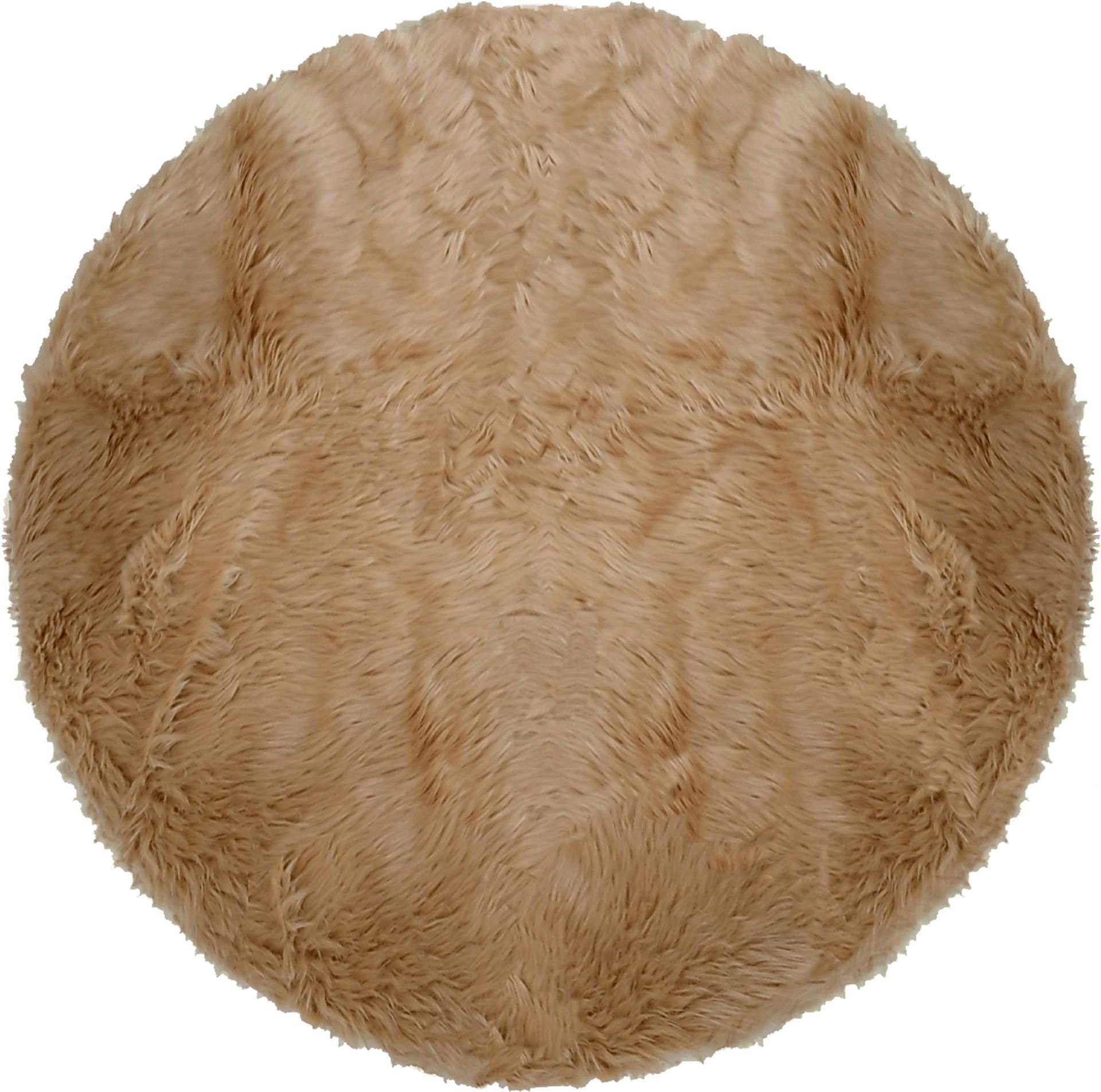 Kids Bear Cub Tan 4' Round Rug - Image 1
