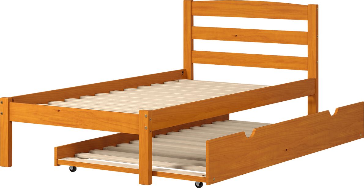Kids Begole Orange Twin Bed with Trundle
