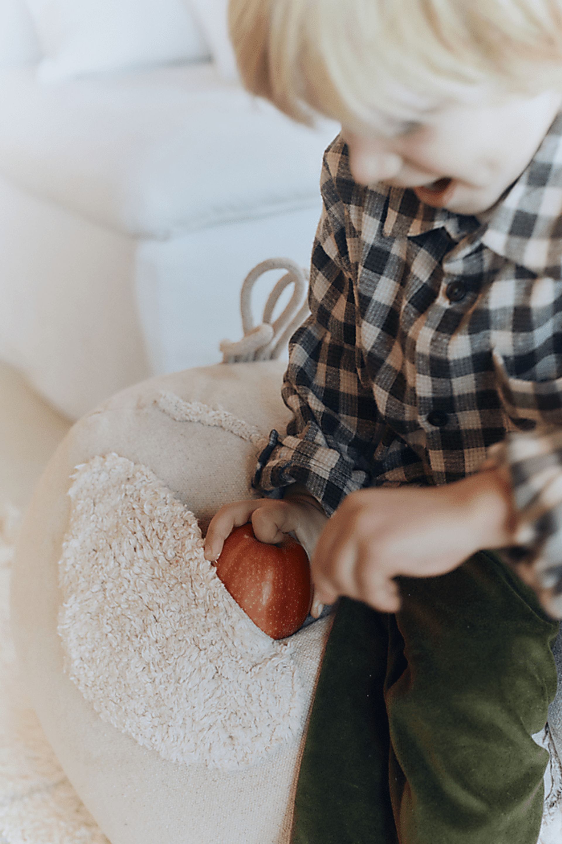 Kids Beige Chicken Pouf - Image 5